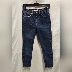 Topshop Indigo Cropped Jeans